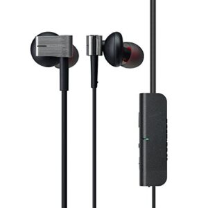 phiaton ps 202 nc active noise cancelling wired earbuds in ear stereo earphones with microphone and remote, 10 hours playtime, 3.5mm jack, premium aluminum construction headphones