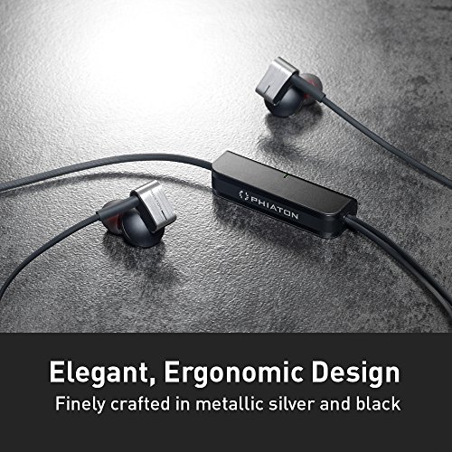 Phiaton PS 202 NC Active Noise Cancelling Wired Earbuds in Ear Stereo Earphones with Microphone and Remote, 10 Hours Playtime, 3.5mm Jack, Premium Aluminum Construction Headphones