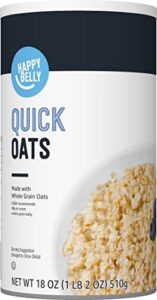 amazon brand - happy belly quick cook oats, 1.12 pound (pack of 1)
