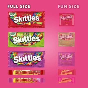 SKITTLES & STARBURST Variety Pack Full Size Chewy Candy Assortment, 37.05 oz, 18 Bars