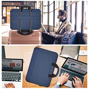 14-15 Inch Laptop Sleeve Briefcase Men Women Bag with Organizer for HP Pavilion/Chromebook 14, Dell Inspiron 13 5000 7000, Lenovo Flex 5 14, ASUS Chromebook Flip C433 14, Acer Surface Case,Navy Blue