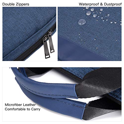 14-15 Inch Laptop Sleeve Briefcase Men Women Bag with Organizer for HP Pavilion/Chromebook 14, Dell Inspiron 13 5000 7000, Lenovo Flex 5 14, ASUS Chromebook Flip C433 14, Acer Surface Case,Navy Blue