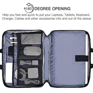 14-15 Inch Laptop Sleeve Briefcase Men Women Bag with Organizer for HP Pavilion/Chromebook 14, Dell Inspiron 13 5000 7000, Lenovo Flex 5 14, ASUS Chromebook Flip C433 14, Acer Surface Case,Navy Blue