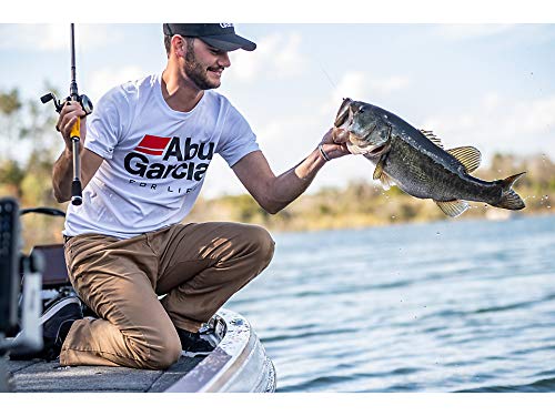 Abu Garcia 7’ Jordan Lee Fishing Rod and Reel Baitcast Combo, 5 +1 Ball Bearings with Lightweight Graphite Frame & Sideplates, Durable Construction,Yellow/Grey