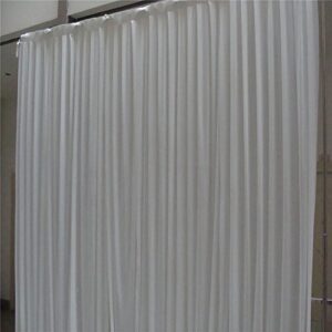 HAORUI Ice Silk Backdrop Curtain for Wedding Ceremony Photography Banquet Event Party 10ft White