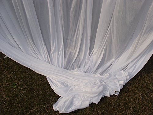 HAORUI Ice Silk Backdrop Curtain for Wedding Ceremony Photography Banquet Event Party 10ft White