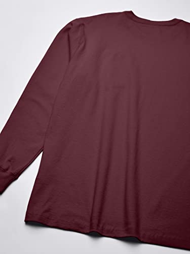 Carhartt Men's Loose Fit Heavyweight Long-Sleeve Pocket T-Shirt, Port, TLL-4XL