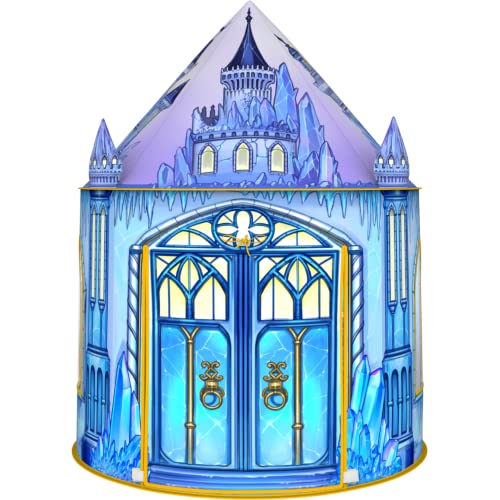 ImpiriLux Ice Castle Princess Play Tent | Unique Pop Up Fort for Imaginative Games & Gift | Foldable Playhouse with Storage Bag