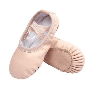stelle girls ballet shoes boys toddler soft leather dance slippers for toddler/little kid/big kid(ballet pink,8mt)