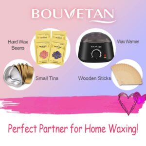 Waxing Kit for Women Men, Bouvetan Dual LED Wax Machine for Hair Removal with 14oz Hard Wax Beads, Waxing Pot for Face Eyebrow Armpit Chest Legs Brazilian, At Home Hard Wax Warmer Kit for Hair Removal with 20 Wax Sticks