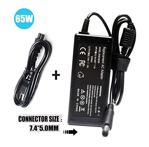 AC Adapter Laptop Charger for HP Pavilion G6 G7 DV6 DV5 DV4 G72 G71 G60 G61 G62 DM4 HP 2000-2B09WM 2000-2A20NR Notebook PC 65W 18.5V 3.5A Power Supply Cord