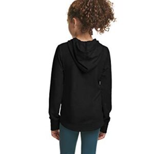 C9 Champion Girls' Fleece Asymmetrical Jacket, Ebony Heather, Medium