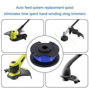 0.065" Line String Trimmer Autofeed Replacement Spool Compatible with Ryobi One+ AC14RL3A 18V,24V,40V Cordless Trimmers,12 Pack (10 Replacement Spool, 2 Trimmer Cap) by LIYYOO
