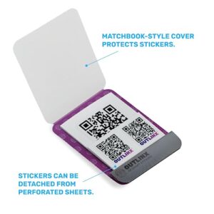 OUTLINX QR Smart Stickers | Stick Digital Notes to Your Things | The Original 4-Pack Bundle 32x Stickers