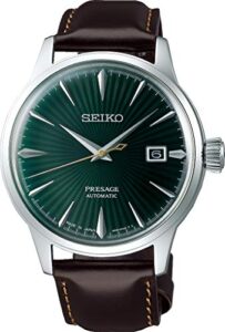 seiko presage mens analog automatic watch with leather bracelet srpd37j1