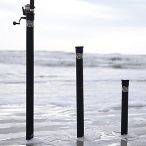 Sand Flea Surf Fishing Rod Holder Beach Sand Spike. 2, 3 or 4 Foot Lengths. Made from Impact and UV Resistant PVC. 100% USA Made. (Black, 2)