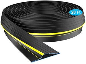 universal garage door threshold seal, west bay diy weather stripping bottom rubber 20 feet length totally(sealant not included) father's day christmas gifts