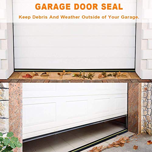 Universal Garage Door Threshold Seal, West Bay DIY Weather Stripping Bottom Rubber 20 Feet Length Totally(sealant not Included) Father's Day Christmas Gifts