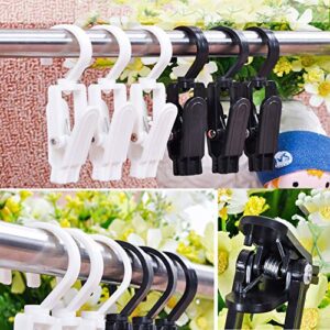 EigPluy Laundry Hooks Clip,20pcs Super Strong Plastic Swivel Hanging Curtain Clips Clothes Pins,Beach Towel Clips for Beach/Lounge Chairs - Keep Your Towel, Clothes Hangers from Blowing Away