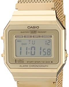 Casio Men's A700WMG-9AVT Digital Vintage Collection Watch Gold