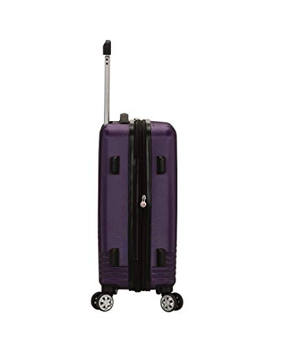 Rockland Star Trail Hardside Spinner Wheel Luggage, Purple, Carry-On 20-Inch