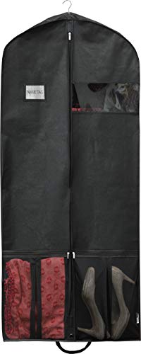 Simplehousware 54-Inch Heavy Duty Garment Bag w/Pocket for Suits, Tuxedos, Dresses, Coats