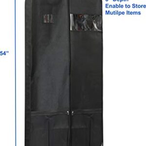 Simplehousware 54-Inch Heavy Duty Garment Bag w/Pocket for Suits, Tuxedos, Dresses, Coats