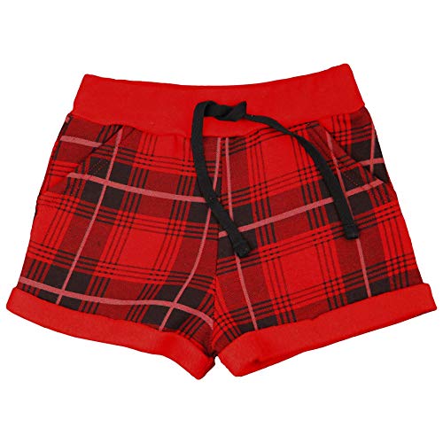 Kids Girls Shorts Fleece Camouflage Tartan Dance Gym Summer Hot Short Pants 5-13