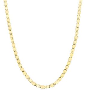 miabella 18k gold over 925 sterling silver italian sparkle mirror link chain necklace for women teen girls, made in italy (length 20 inch)