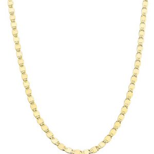 Miabella 18K Gold Over 925 Sterling Silver Italian Sparkle Mirror Link Chain Necklace for Women Teen Girls, Made in Italy (Length 20 inch)