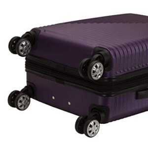 Rockland Star Trail Hardside Spinner Wheel Luggage, Purple, 2-Piece Set (20/28)