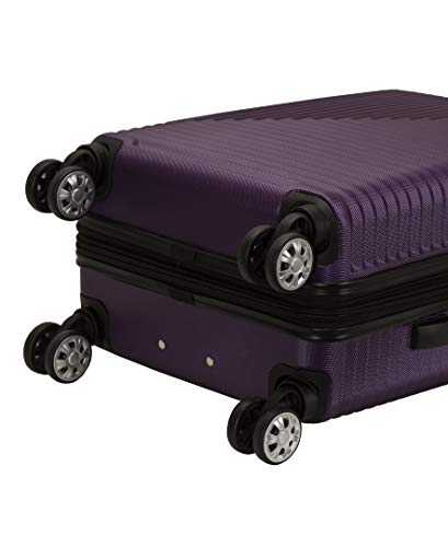 Rockland Star Trail Hardside Spinner Wheel Luggage, Purple, 2-Piece Set (20/28)