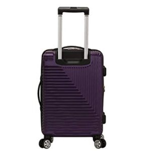 Rockland Star Trail Hardside Spinner Wheel Luggage, Purple, 2-Piece Set (20/28)