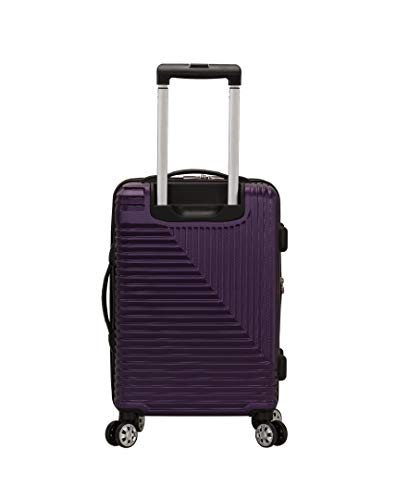 Rockland Star Trail Hardside Spinner Wheel Luggage, Purple, 2-Piece Set (20/28)