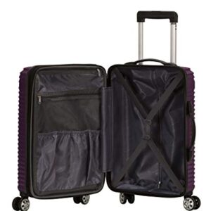 Rockland Star Trail Hardside Spinner Wheel Luggage, Purple, 2-Piece Set (20/28)