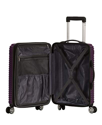 Rockland Star Trail Hardside Spinner Wheel Luggage, Purple, 2-Piece Set (20/28)