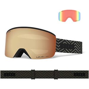 giro ella ski goggles - snowboard goggles for women- black zag strap with vivid copper/vivid infrared lenses
