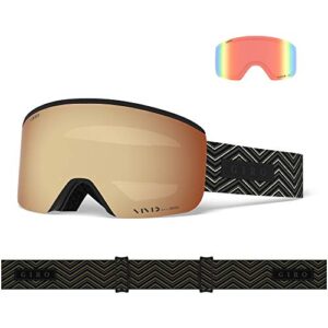 Giro Ella Ski Goggles - Snowboard Goggles for Women- Black Zag Strap with Vivid Copper/Vivid Infrared Lenses