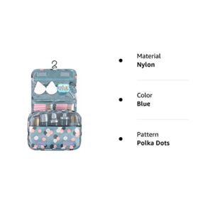 Pengxiaomei Toiletry Bag, Waterproof Hanging Cosmetic Bag Portable Travel Makeup Pouch Multifunction Handle Travel Toiletry Bag Organizer with Hook for Women Girls(Blue)