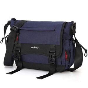 messenger bag for men women, classic crossbody bookbag, lightweight nylon travel shoulder bag