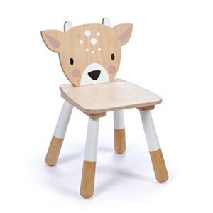 tender leaf toys - forest table and chairs collections - adorable kids size art play game table and chairs - made with premium materials and craftsmanship for children 3+ (forest deer chair)