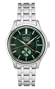 seiko ssa397 presage green automatic stainless steel watch