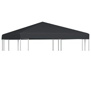 vidaxl gazebo cover, canopy top replacement, sunshade for garden patio beach, outdoor gazebo cover with durable polyester fabric, gray
