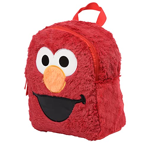 Sesame Street Plush Elmo Backpack for Toddlers, Boys, and Girls - for School or Travel - Small 12 Inch Size