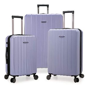 traveler's choice dana point hardside expandable luggage, lavender, 3-piece set