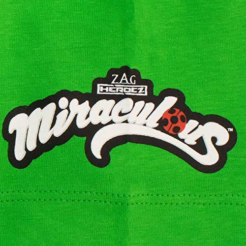 Miraculous Boys' Cat Noir T-Shirt Green Size 12