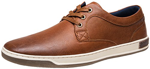 Jousen Men's Casual Shoes Memory Foam Mens Fashion Sneakers 3 Eyelets Business Dress Sneaker (A81Q06 Yellow Brown 11)