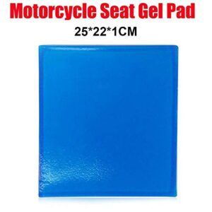 LisylineAuto Motorcycle Seat Gel Pad Shock Absorption Mats Reduce Fatigue Comfortable Soft Cooling Fabric Cushion Blue Cool DIY Saddle (25 x 22 x 1cm)