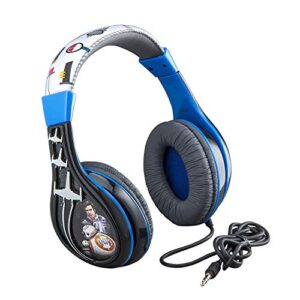 eKids Star Wars Ep 9 Kids Headphones, Adjustable Headband, Stereo Sound, 3.5Mm Jack, Wired Headphones for Kids, Volume Control, Foldable, Childrens Headphones Over Ear for School Home Travel (140)