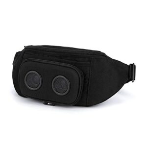 super real the #1 fannypack with speakers. bluetooth fanny pack for parties/festivals/raves/beach/boats. rechargeable, works with iphone & android. #1 bachelorette party gift (black, 2023 edition)